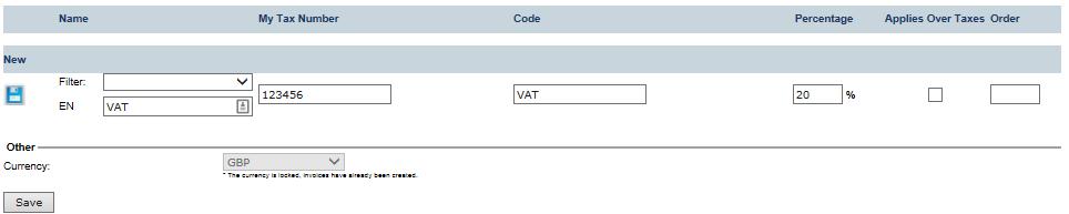 Invoice Configuration If you are VAT registered in the UK and the Capita TI Finance department has received a valid VAT certificate, you can specify any taxes which should be applied to invoices you