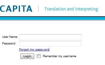 Logging In to MultiTrans Capita Translation and Interpreting (known as Capita TI) uses MultiTrans to offer, manage, track and make payment for all activity completed by suppliers.