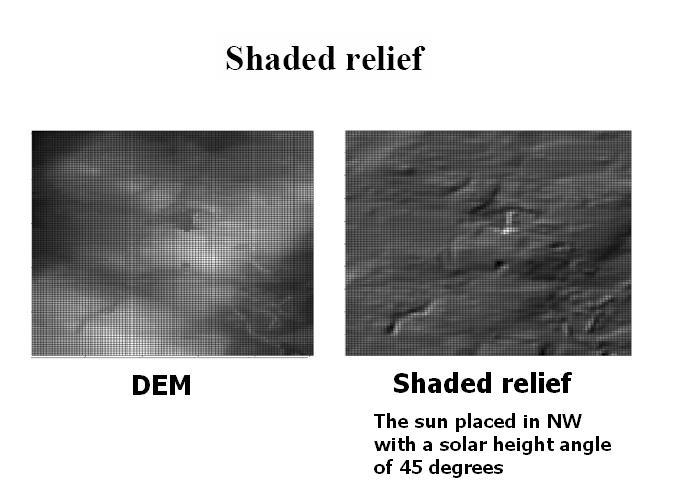 Shaded relief Enhance the