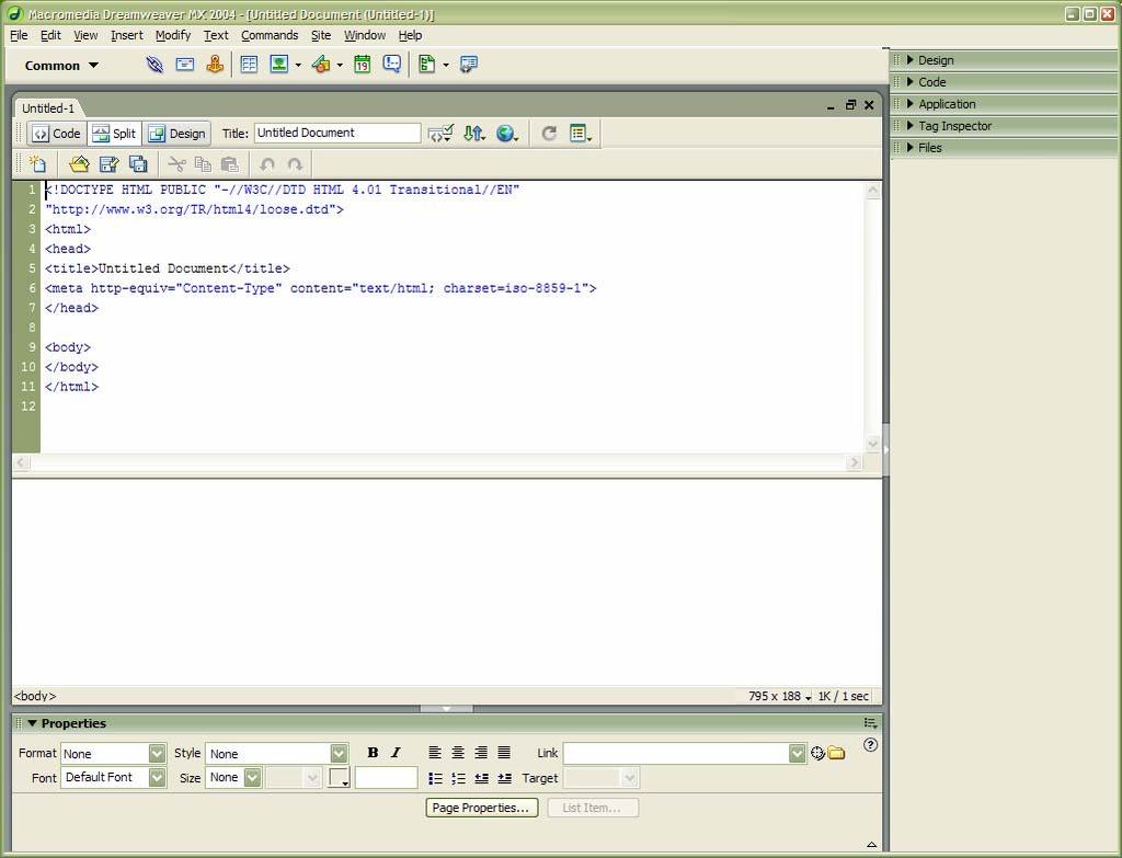 The Interface CODE VIEW Design VIEW 1. The upper screen is the code view and the lower screen is the design view. 2.