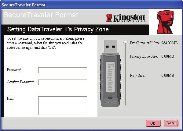 Next, the Welcome Screen is displayed, explaining that there is no privacy zone defined (Figure 6): Figure 6: SecureTraveler Welcome Screen Click Cancel to exit SecureTraveler or OK to continue to