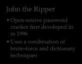 lengths are also easier to crack John the Ripper Open-source