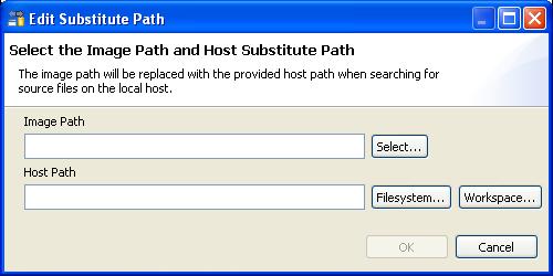 Enter the original path for the source files in the Image Path field or click on Select... to select from the compilation paths. b.