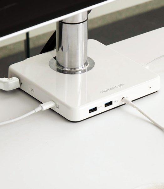 IT ports to eliminate cable clutter.