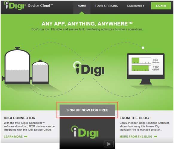 Step 3: Connect your ConnectPort X4 to idigi The idigi Device Cloud Portal is an on demand hosted service platform with no infrastructure requirements for the user.