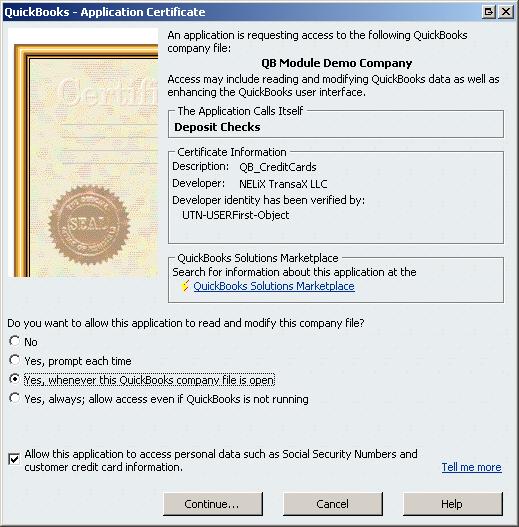 Initial Setup Granting Permission IMPORTANT FOR VISTA USERS: If you are using Windows Vista, you must follow this step.