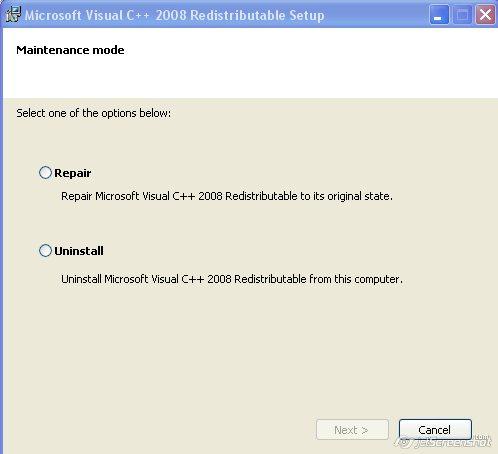 Note If the following screen appears during the installation, select
