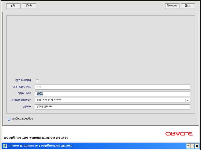 You can also select Manages Servers, Clusters and Machines and RDBMS Security Store if required. 10. Click Next.