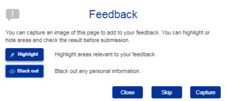 2.3.1 Send Feedback If you encounter a problem when using the CommPortal BG Admin interface, or have a suggestion for an improvement, you can click on the Send Feedback link and submit a report to