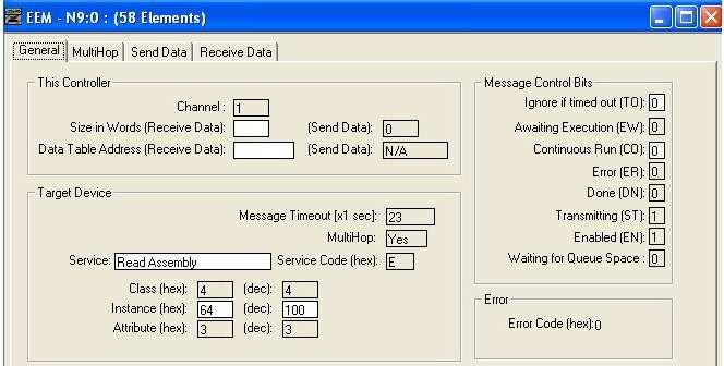 Using EEM Instructions in a SLC 500 PLC Using Message Instructions to Communicate EEM instructions are only available on RSLogix 500 version 7.