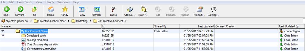 Shared By in ECM 1 To see if a folder within Objective ECM has been synchronised within a Workspace in Objective