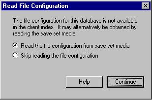 Data Recovery Default file names are generated when the dialog box first appears. Verify that the file names are correct. Verification is particularly important after you change the database name.
