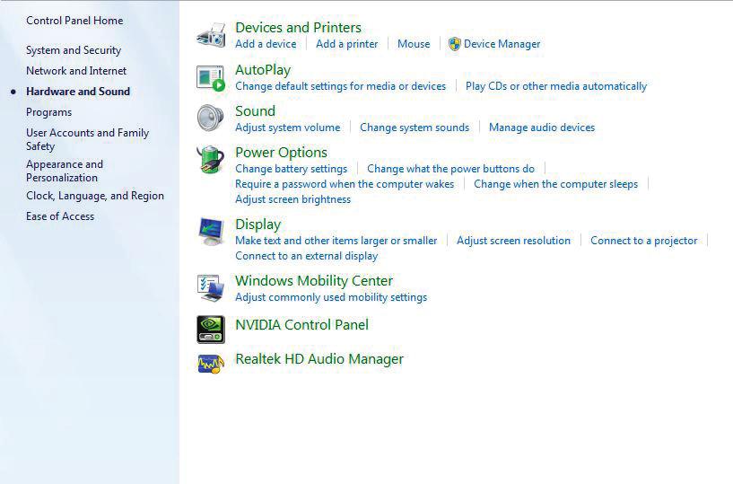 07. Select the Devices and Printers option.