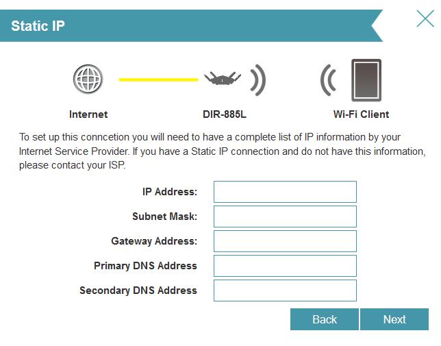 If the router detected or you selected PPPoE, enter your PPPoE username and password  DIR-885L Note: Make sure