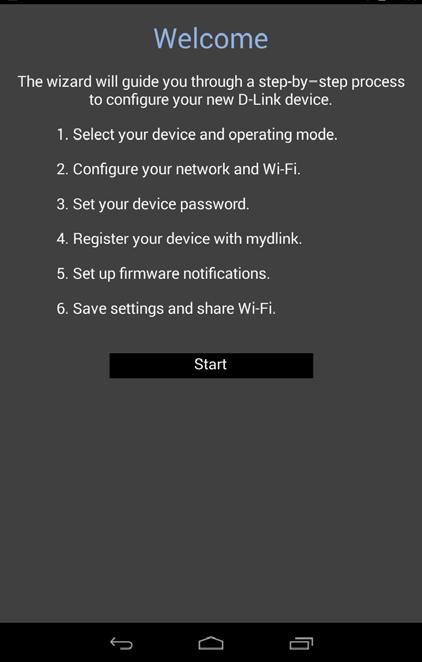 Section 3 - Getting Started Step 4 Once the QRS Mobile app has loaded, you will see the welcome screen. Tap Start to proceed, then enter your device password and tap Log In.