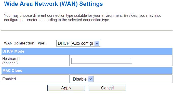 b. DHCP Item Hostname Description Fill in the host name of Host Name of DHCP server.