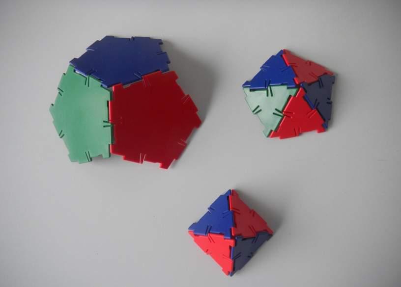 Map-colouring with Polydron The 4 Colour Map Theorem says that you never need more than 4 colours to colour a map so that regions with the same colour don t touch.