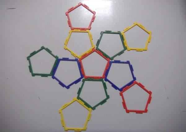 Having decided on the number of colours needed, it may still not be easy to arrange them correctly. An example is one of the simplest solids, the regular dodecahedron.