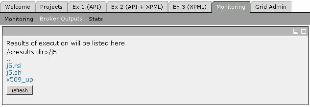 Any output files specified to be stored locally in the XPML will also appear in the Job s directory.