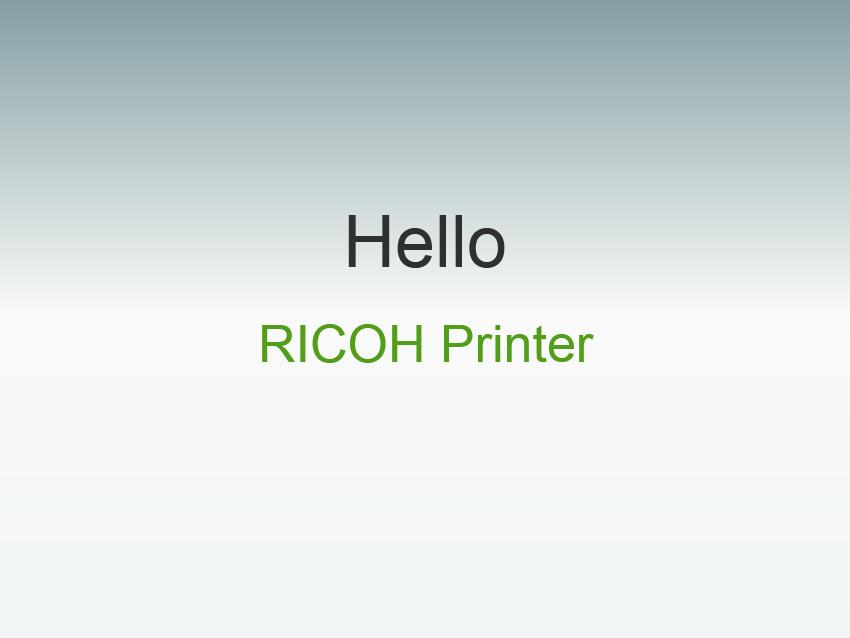 2. Windows version Starting the program 1. Click the icon on the desktop to open RICOH Printer.