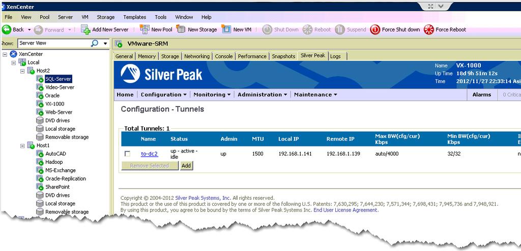 2.168.1.139 [The IP address of the remote Silver Peak virtual