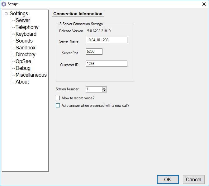 7.6. Administer Setup The Setup screen below is displayed. Enter the following values for the specified fields, and retain the default values for the remaining fields.