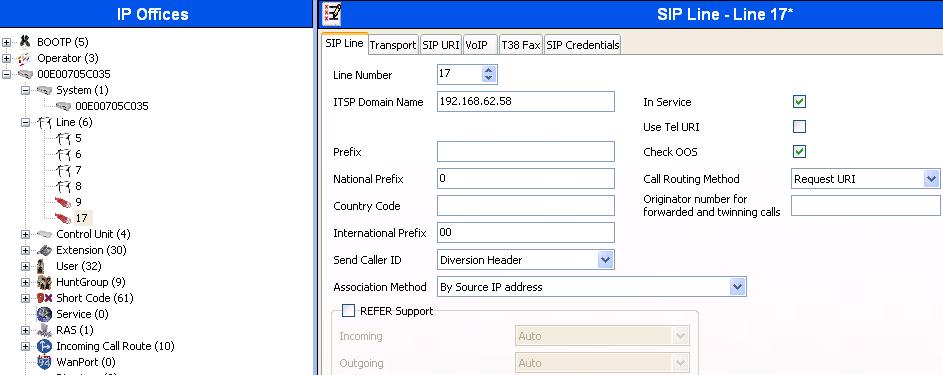 5.4. SIP Line This section shows the configuration screens for the SIP Line in IP Office Release 7.0.