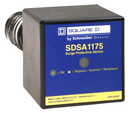 SDSA1175 Type 1 Surge Protective Devices SDSA1175 Type 1 Surge Protective Devices SDSA1175 SPDs are designed and listed for indoor or outdoor installation and surge suppression for single-phase