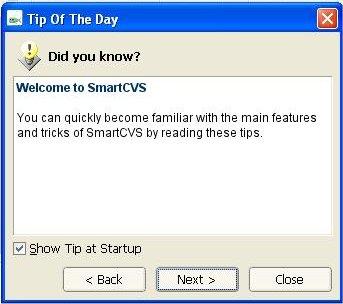 4. SmartCVS will now open the Smart CVS Foundation window ( on the taskbar), which is the main program window. You may also be presented with a Tip of the Day.