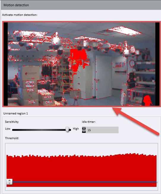 Figure 9 Red Border indicates motion triggered When motion is detected based upon the settings specified on this screen, an alarm scenario may be triggered.