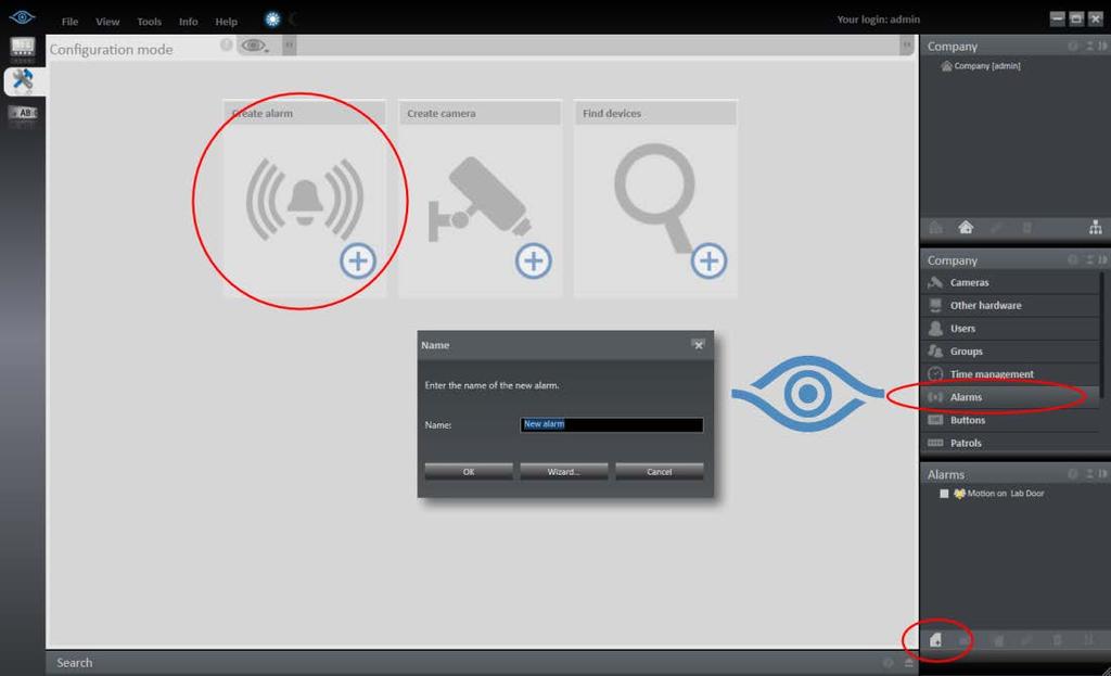 3. Click Apply. Now you can create an alarm scenario using server-side motion detection.