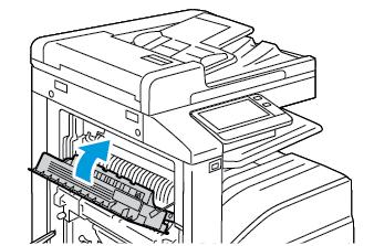 Troubleshooting 3. Remove any jammed paper in the paper output area. Note: If the paper is torn, remove all torn pieces from the printer. 4.