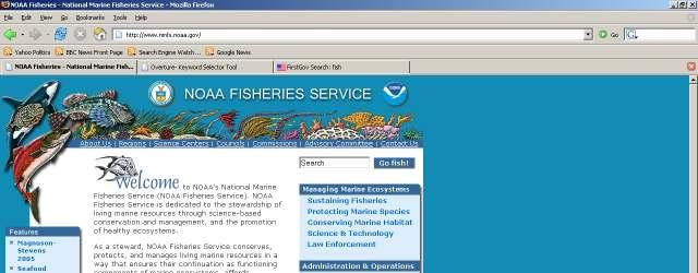Case Study: NOAA Fisheries Text Component: page is well-optimized for fisheries but not fish Link Component: pull-down menu may be a problem for some crawlers.