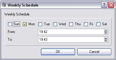 space to store the newly recorded video stream. One-Time Schedule You can assign a range of time and the utility will automatically record the video stream only during the period of time.