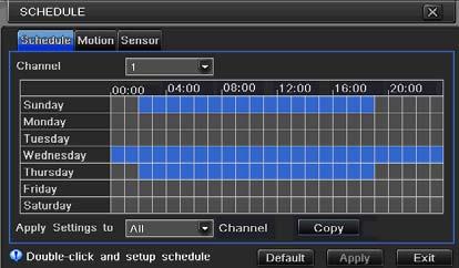 4.2.2 Schedule Recording Enter into main menu schedule configuration (refer to Fig 4-3).