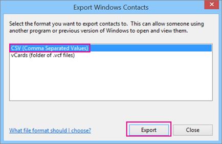 4. Choose CSV File > Export. 5.