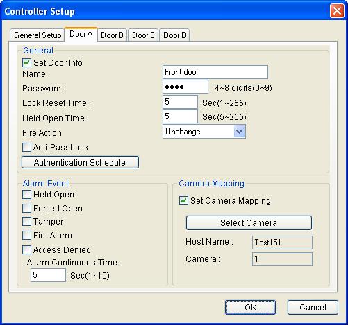 4 Settings 4. In Connection section, select the communication mode between the AS200 Controller and ASManager. If using RS-485 connection, select COM Port that is used for connection.