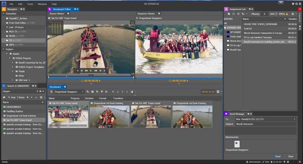APPLICATION NOTE NEWSROOM BUNDLES Story Preparation s storyboard editor is a simple, yet powerful, tool that allows all users to preview content, add marker points and prepare a rough cut of their