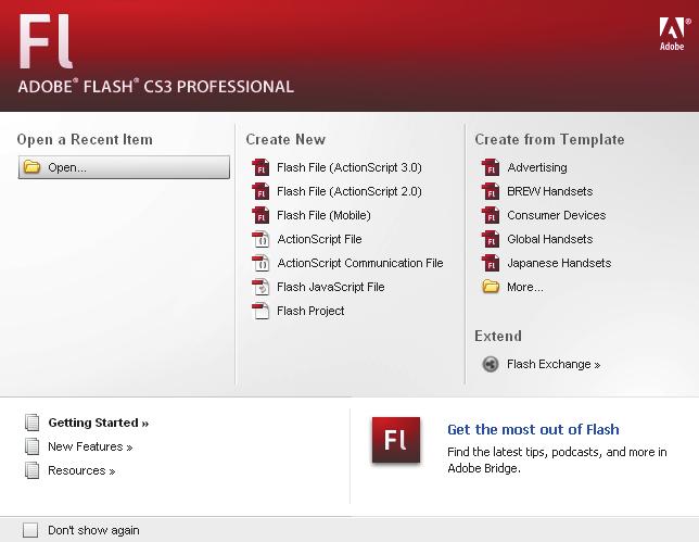 Introducing Adobe Flash CS3 Professional In the previous release of Flash, Macromedia offered two versions of the program, Basic and Professional.