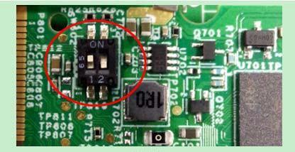 Table 2. SW602 boot mode pin settings D1/MODE1 D2/MODE0 Boot Mode OFF OFF Boot from Fuses OFF ON Serial Downloader ON OFF Internal Boot ON ON Reserved Figure 4.