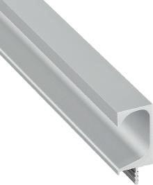 A x B (mm) Length (mm) Finish Cat. No. 38 x 21.5 2500 Silver coloured, anodized 126.35.