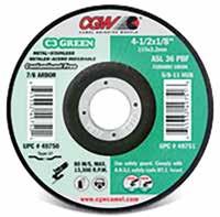 C3 Green Wheels Our Fastest Metal Removal Wheel High concentration of ceramic grain provides for very fast grinding and long life. Contains less than 0.1% of sulfur & chlorine and virtually no iron.