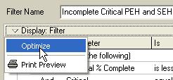 13.4.4 Editing and Organizing Filter Parameters Lines in a filter are added, copied, pasted and deleted using the appropriate buttons in the Filters form.