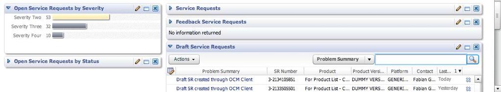 My Oracle Support (MOS) Viewing and Updating Service Requests Support Workbench creates