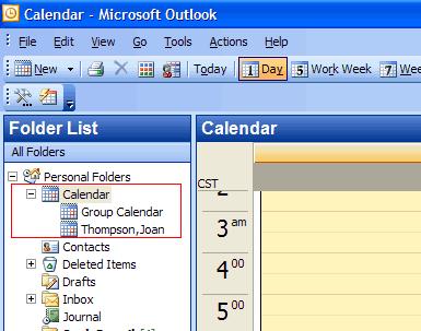 If you are the first person to synchronize with the OfficeCalendar Server since the upgrade you will only see the Group Calendar sub-folder under your