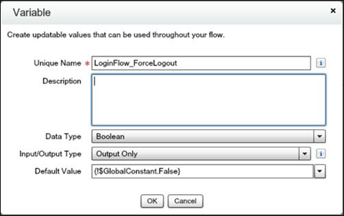 The outcome determines whether the login is blocked or allowed. Block Screen If the login exceeds the limit, the flow displays the block screen element.