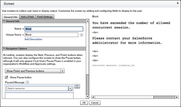 Configure User Authentication 5. Create a dummy screen. 6.