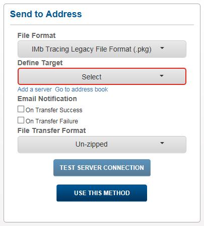 If the test is not successful, a warning message appears. Go to your address book to modify the settings for the server or contact the IV-MTR Help Desk for additional assistance.