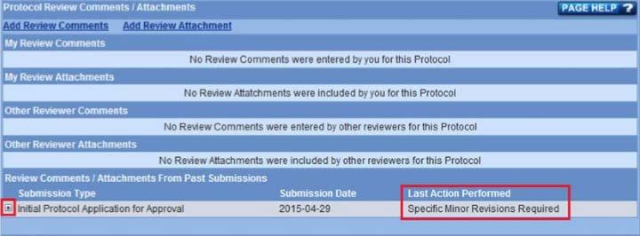 Review protocol submissions with revisions To determine if the submission you are reviewing has been sent back because of requested revisions, go to