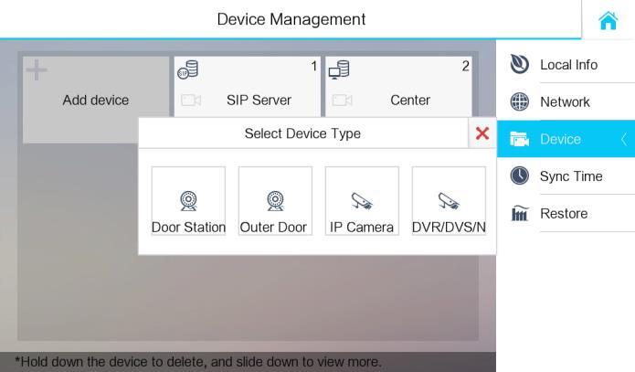 Adding the Door Station Video Intercom Master Station Quick Start Guide Steps: 1. Get to the configuration interface: Settings -> Configuration, and enter the admin password (configuration password).
